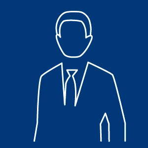 Business Mann als Icon dargestellt